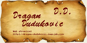Dragan Duduković vizit kartica
